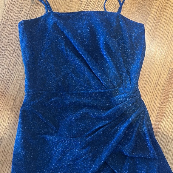 NWT SPARKLY BLUE DRESS SIZE SMALL - Picture 2 of 4
